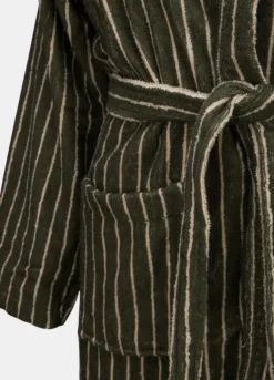 Accappatoio in cotone a righe