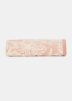 Asciugamano da bagno con motivo a fiori jacquard