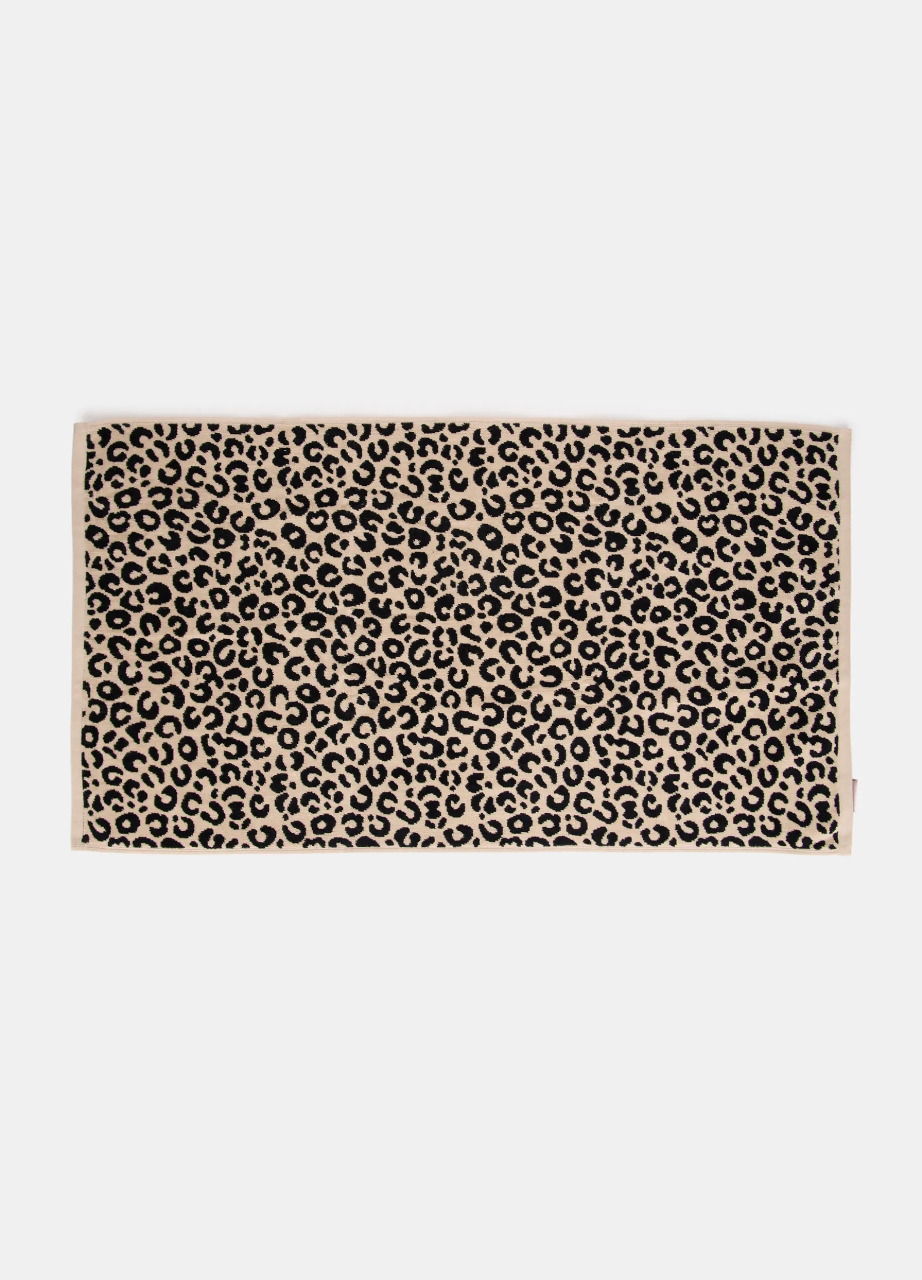Asciugamano da bagno in cotone con motivo animalier