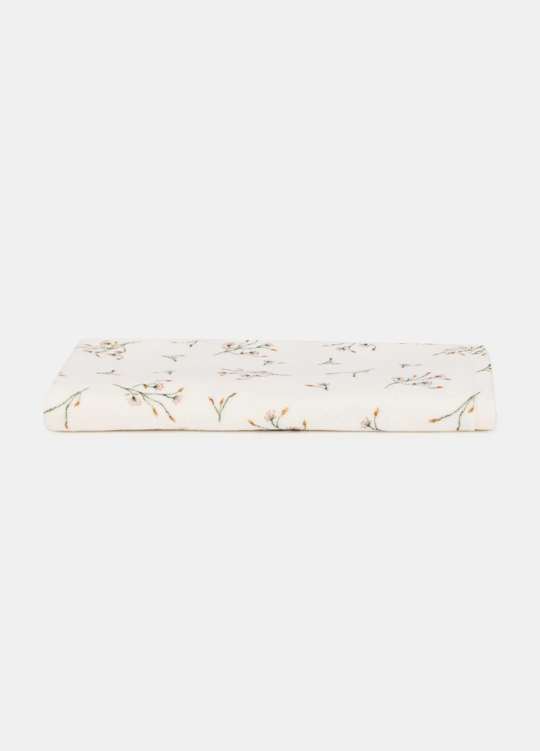 Asciugamano da bagno in cotone con stampa fiori