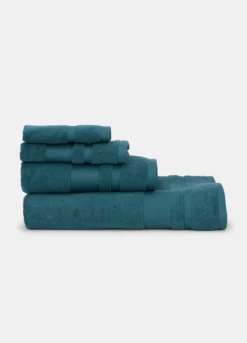Asciugamano mani e viso con doppia fascia decorativa