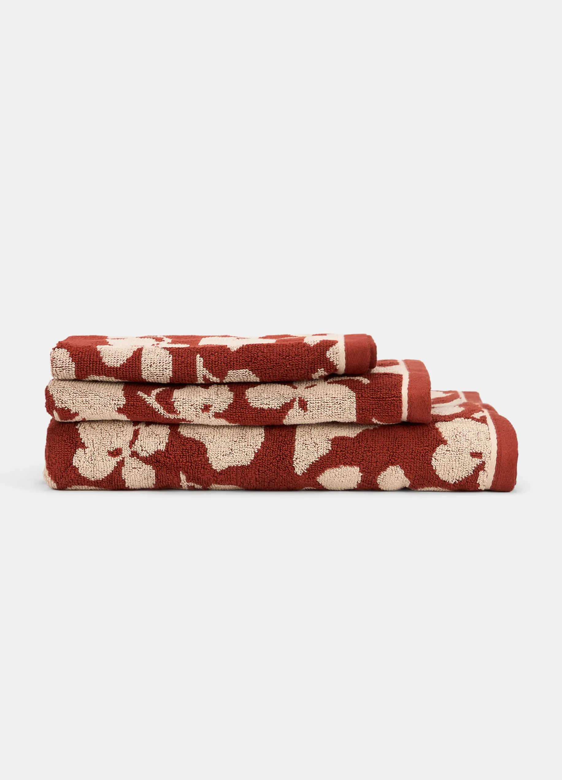 Asciugamano viso in spugna effetto jacquard