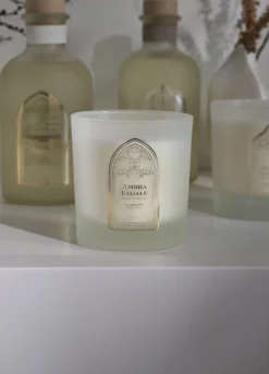 Candela in vetro ambra regale