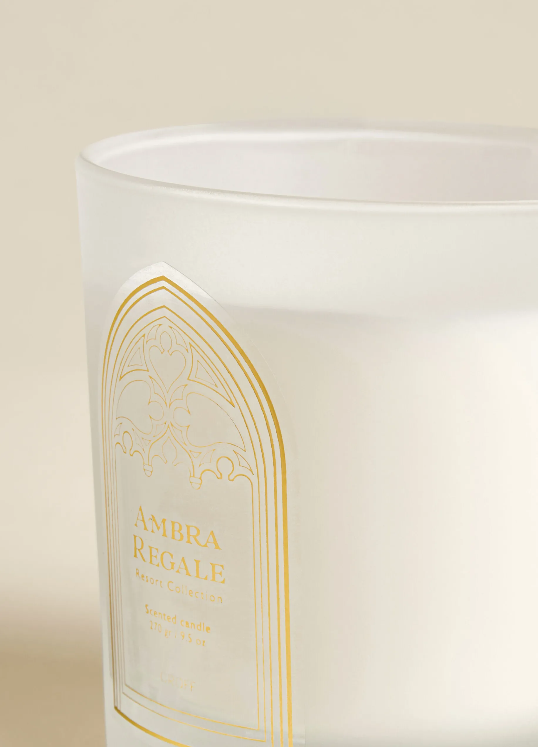 Candela in vetro ambra regale
