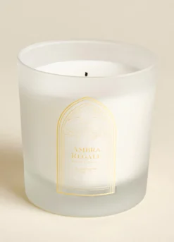 Candela in vetro ambra regale