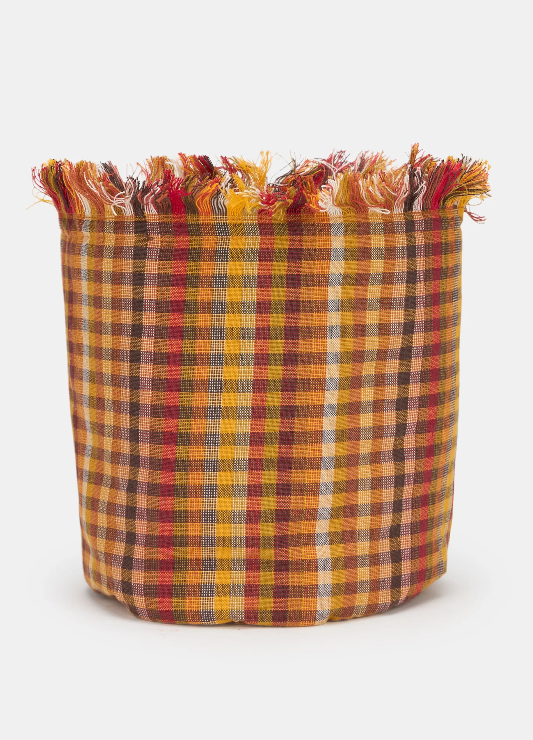 Cestino porta pane in cotone a quadretti