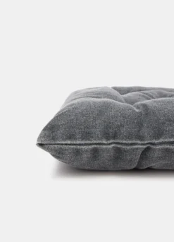 Cuscino coprisedia in tessuto effetto denim