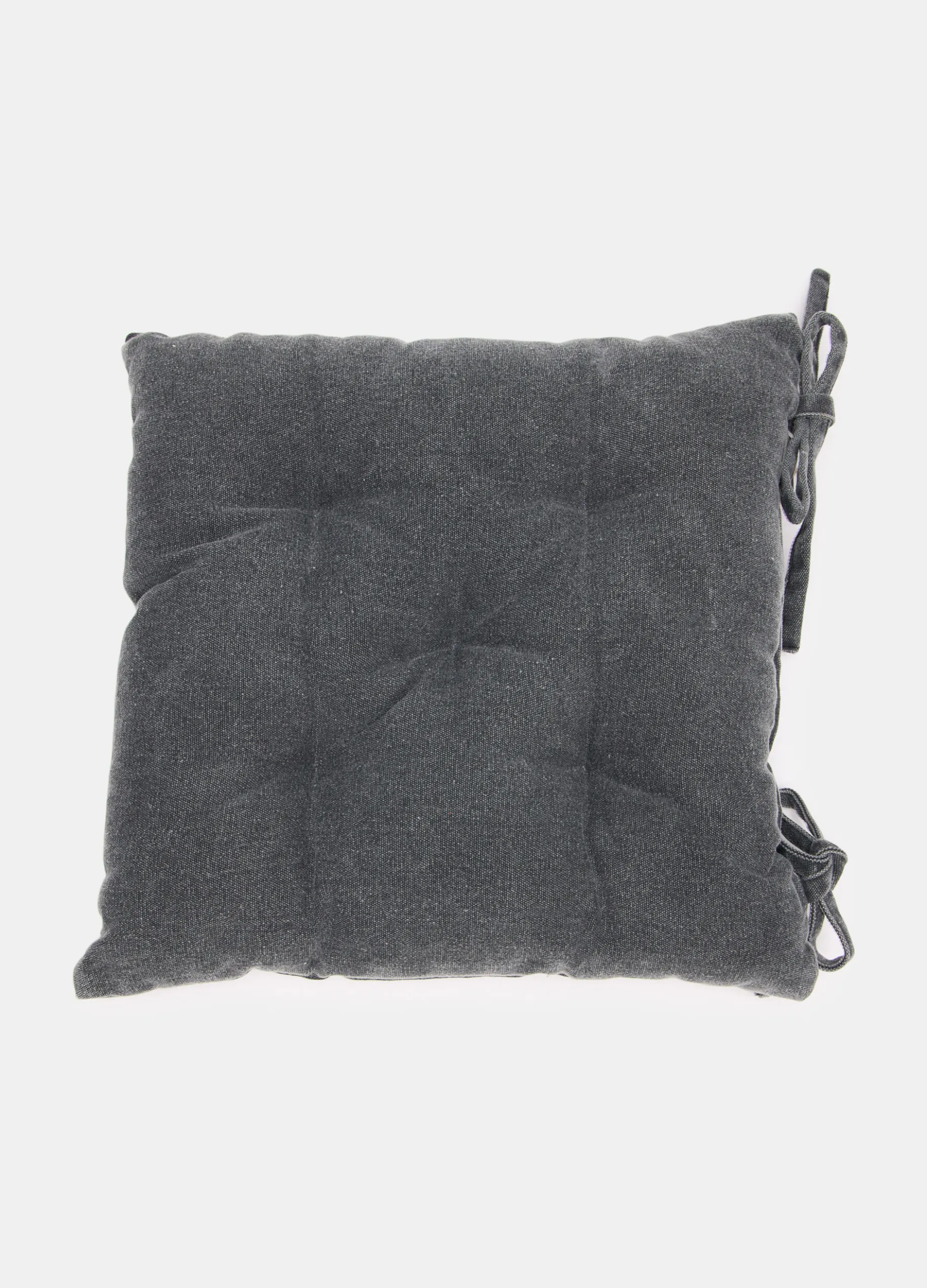 Cuscino coprisedia in tessuto effetto denim
