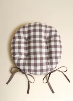 Cuscino coprisedia rotondo a quadretti