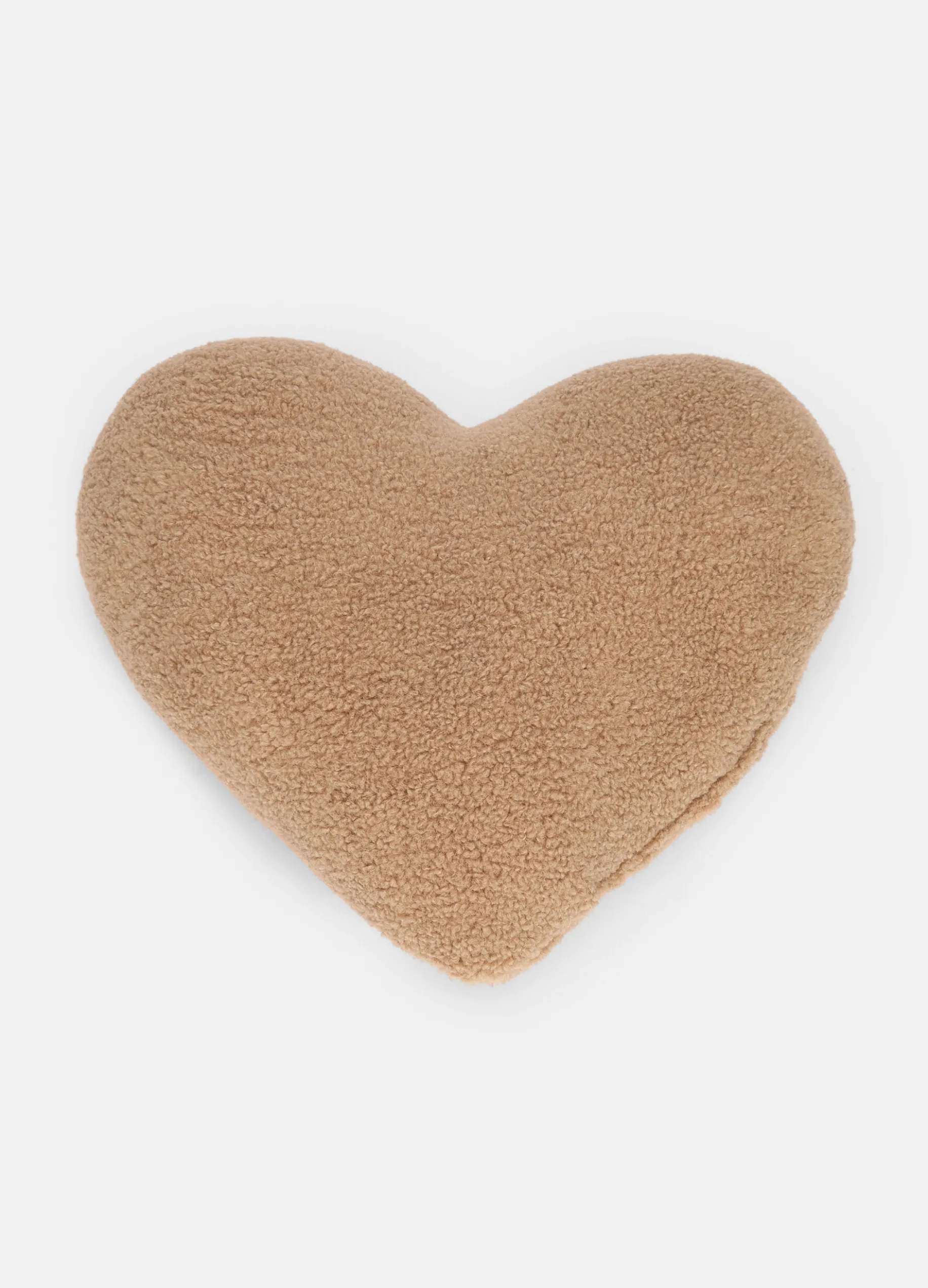 Cuscino cuore imbottito con tessuto loop