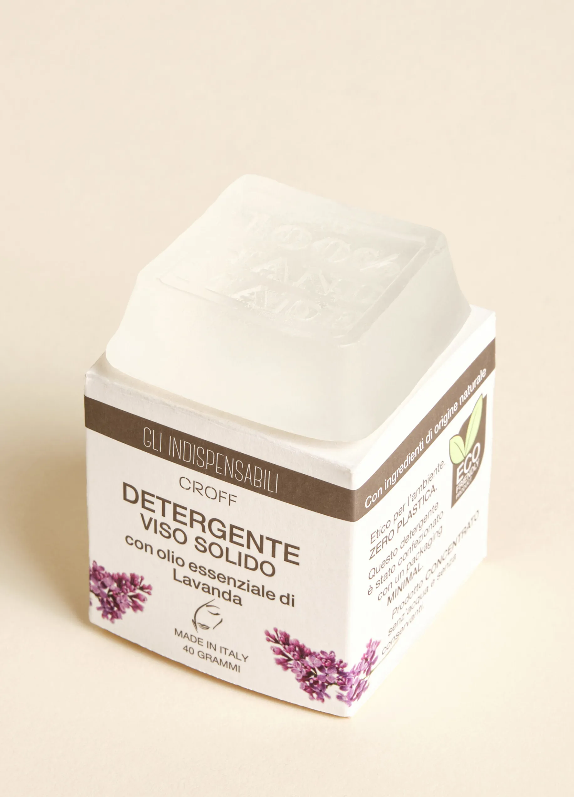 Detergente viso con olio essenziali di lavanda