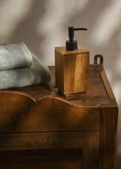 Dispenser portasapone in legno di acacia