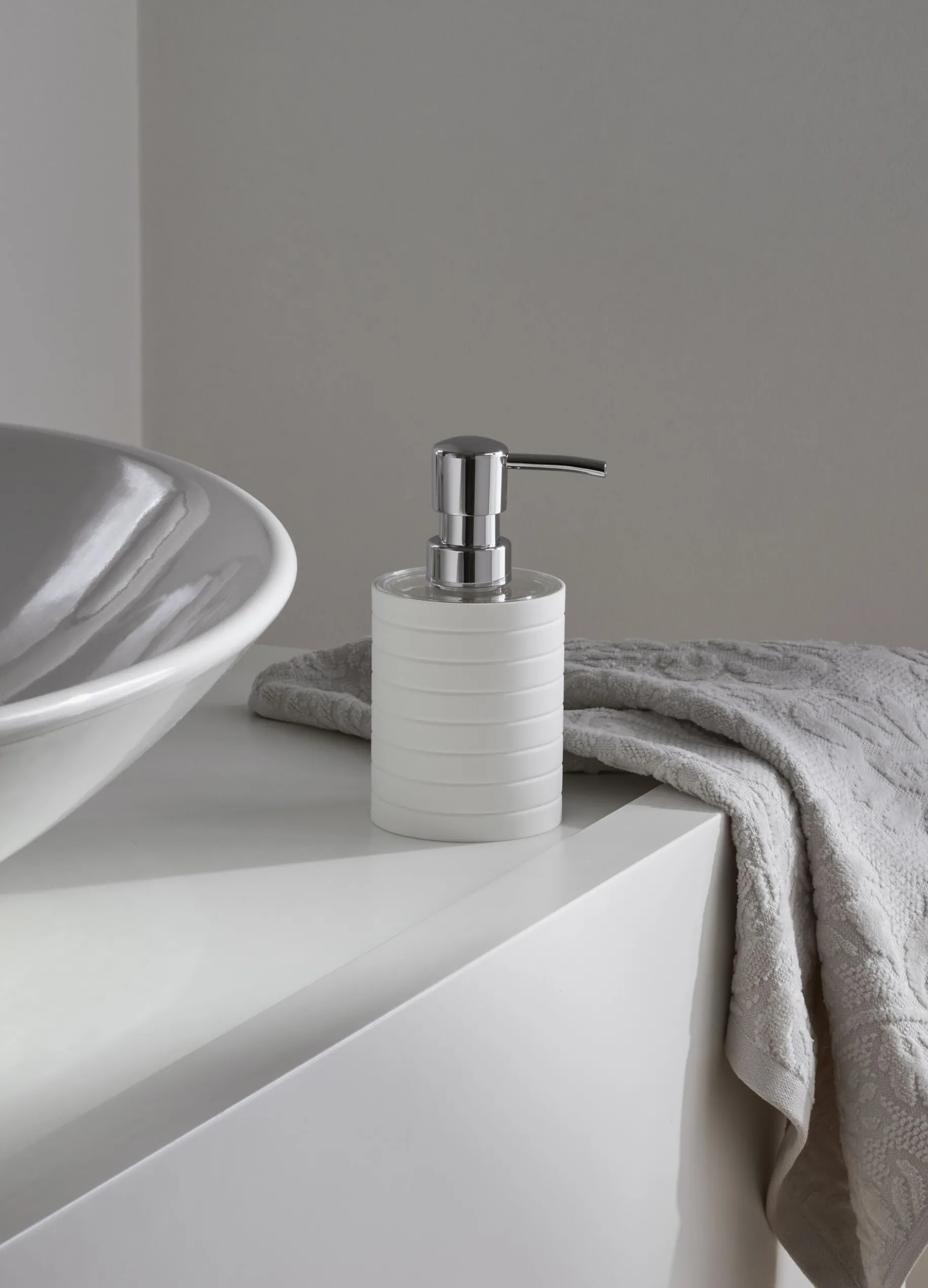 Dispenser sapone a righe in plastica