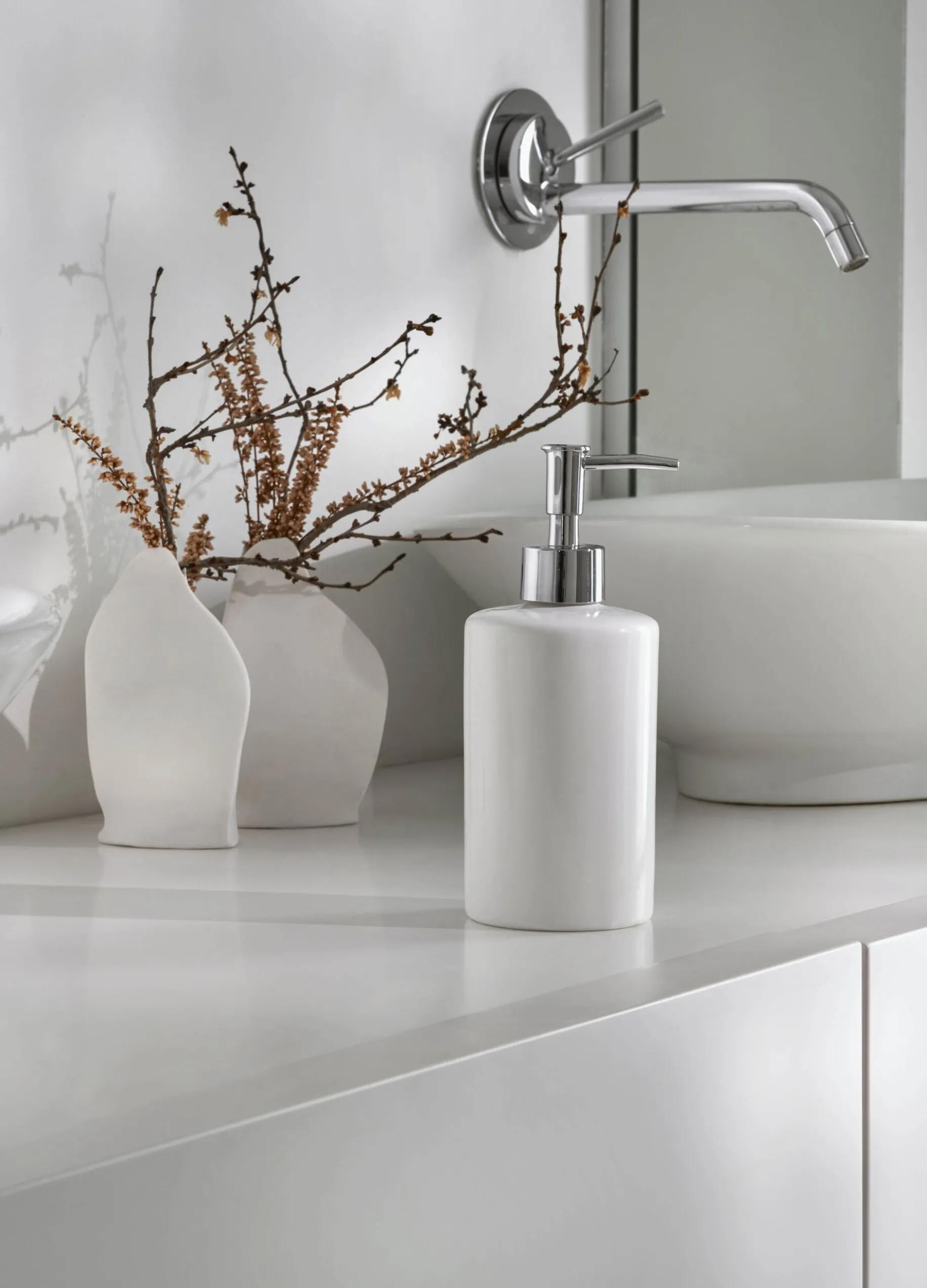 Dispenser sapone bianco
