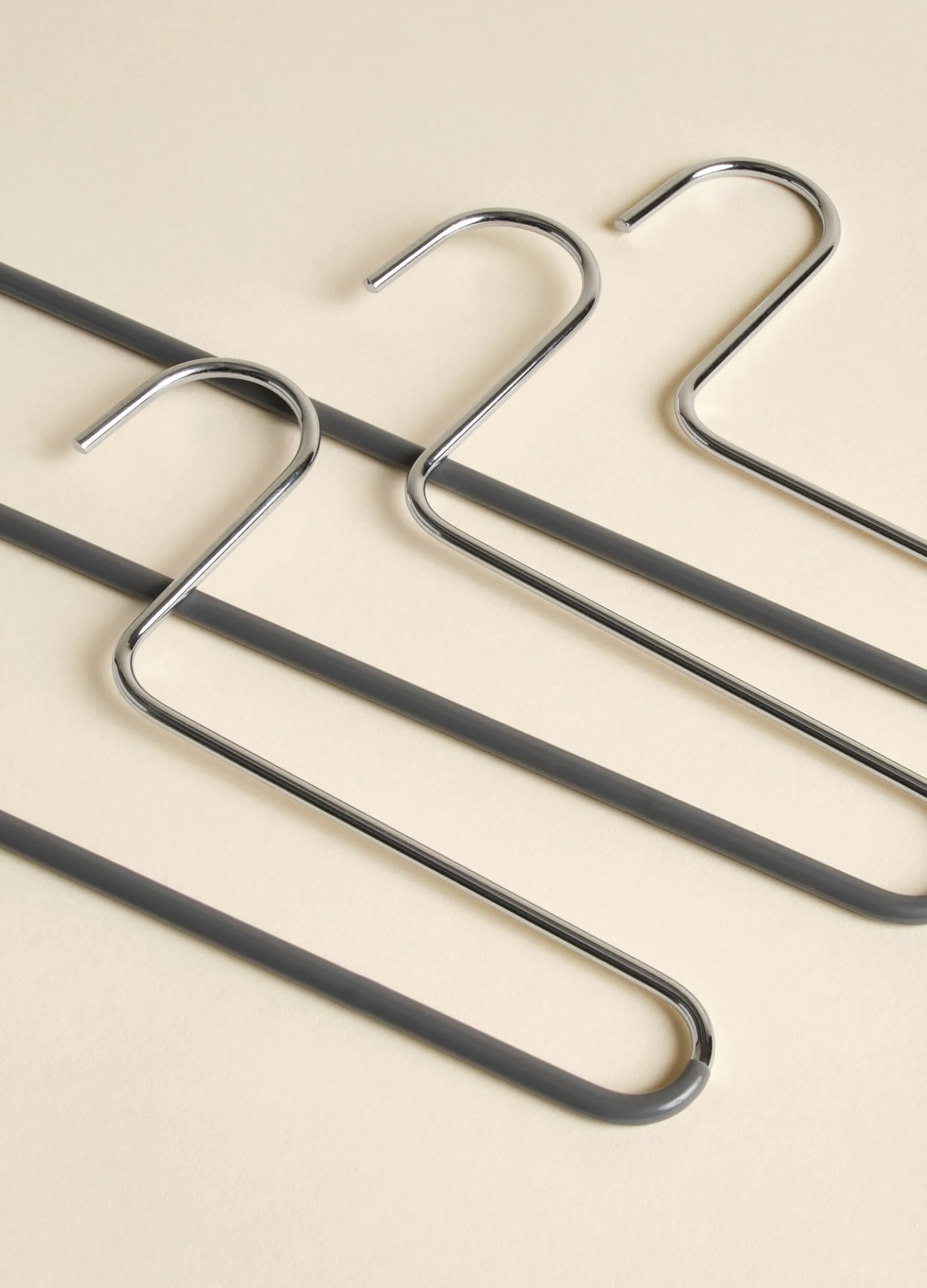 3 pack grucce portapantaloni in acciaio