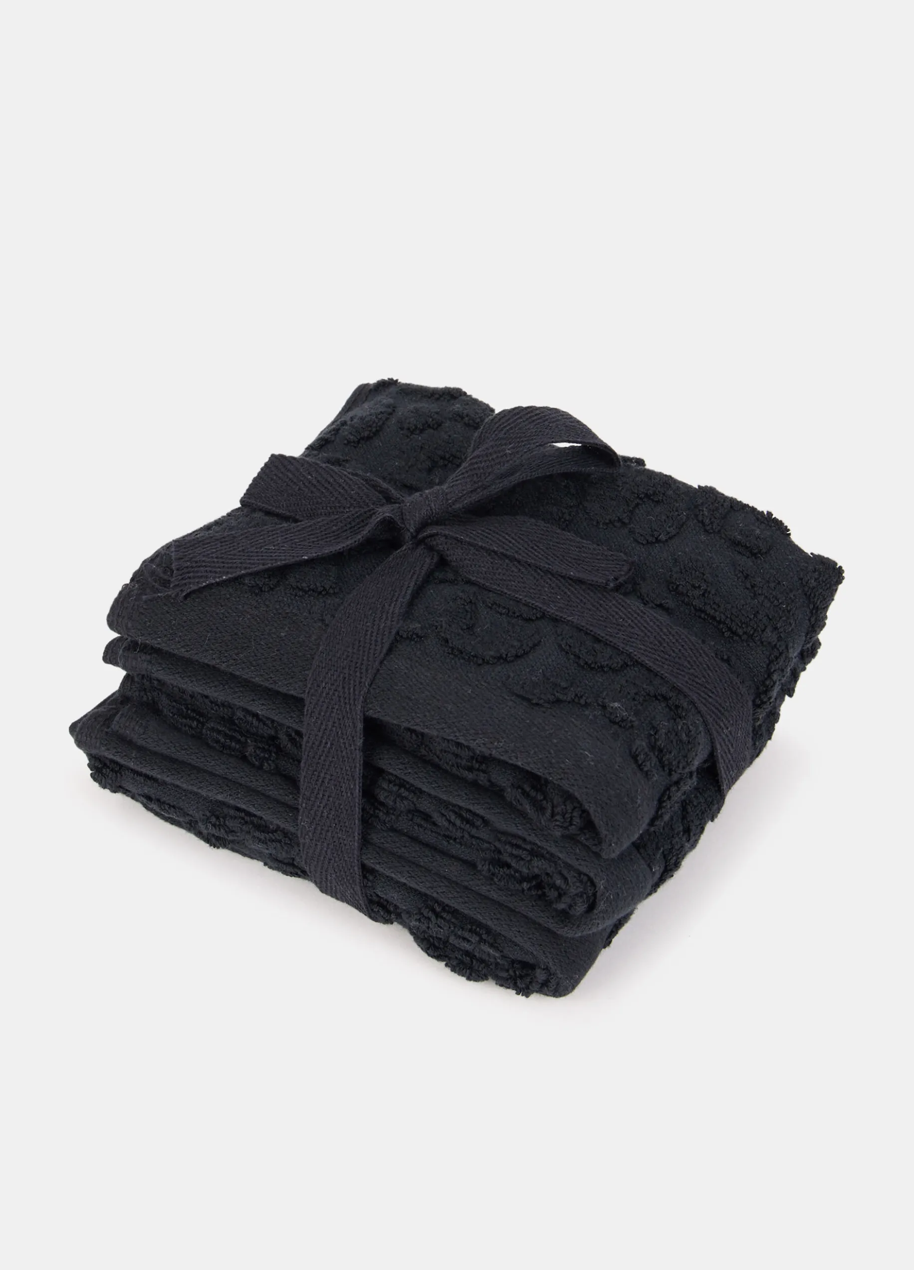 3 pack lavette in cotone con motivo in rilievo