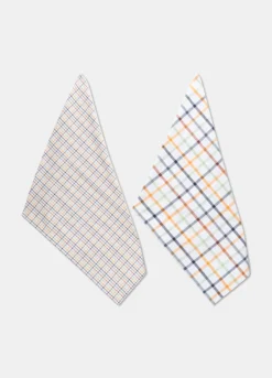 2 pack strofinacci a quadri multicolore