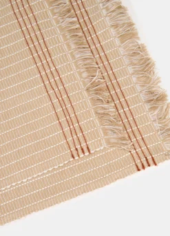 2 pack tovagliette in cotone con frange