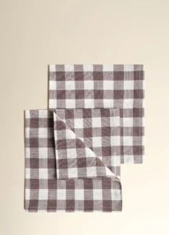 2 pack tovaglioli in cotone a quadretti