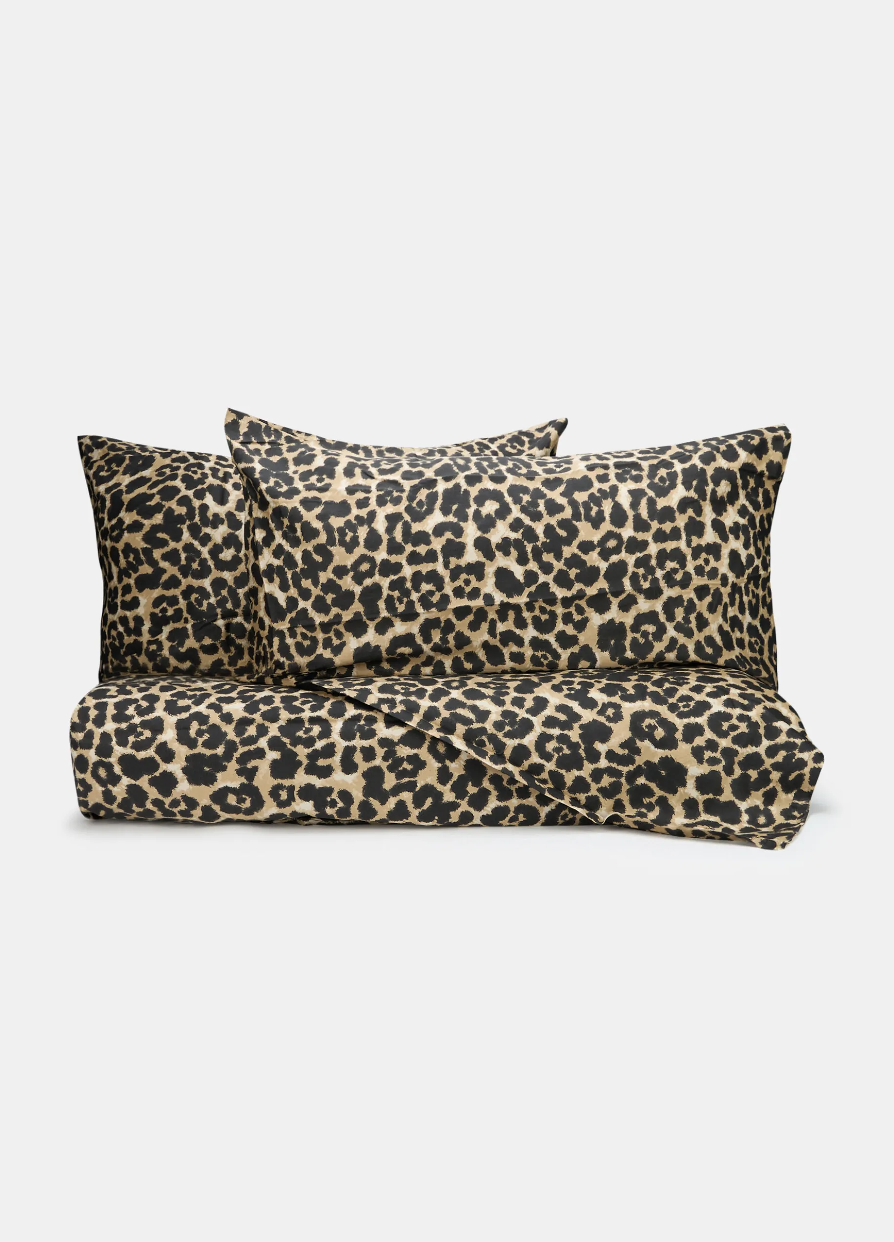 Parure lenzuolo in raso di cotone animalier