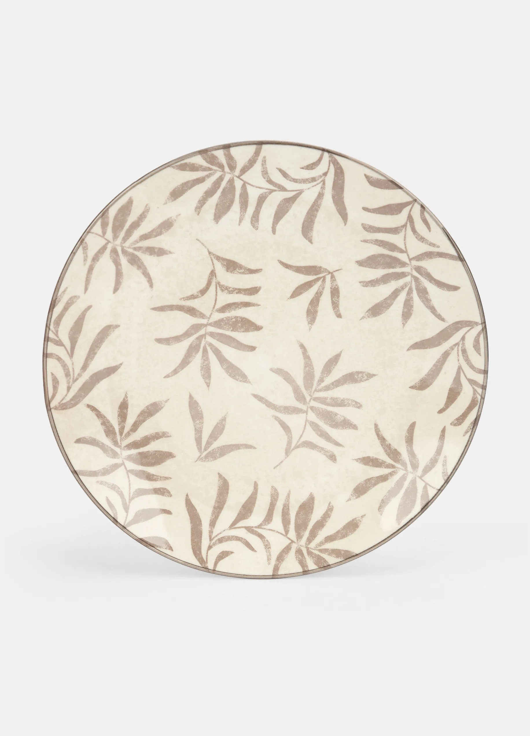 Piatto da dessert in ceramica con foglie