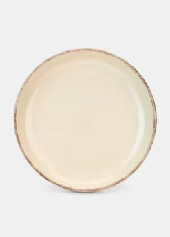 Piatto fondo in ceramica con bordo