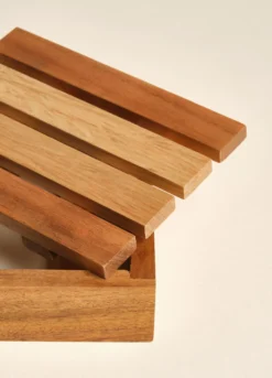 Piatto portasapone in legno di acacia