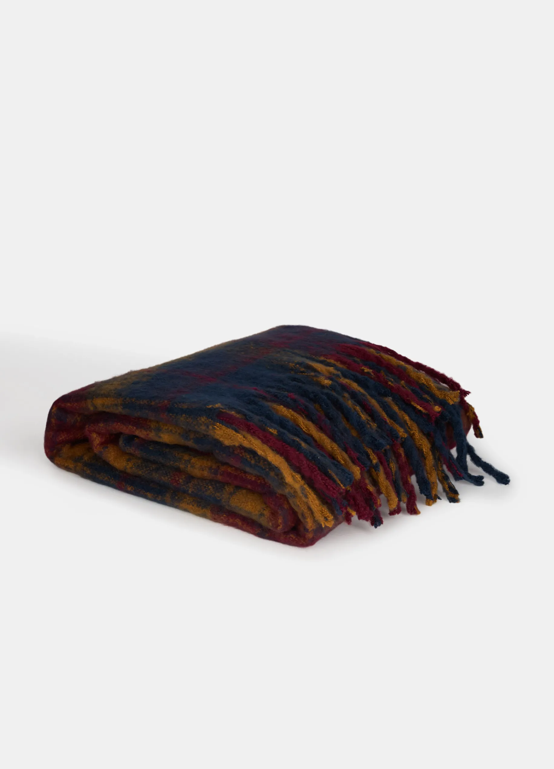Plaid a fantasia scozzese con frange