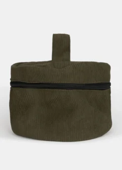 Pochette secchiello in velluto a costine