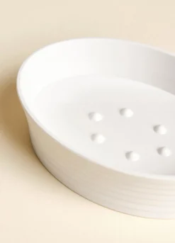 Porta sapone a righe in plastica