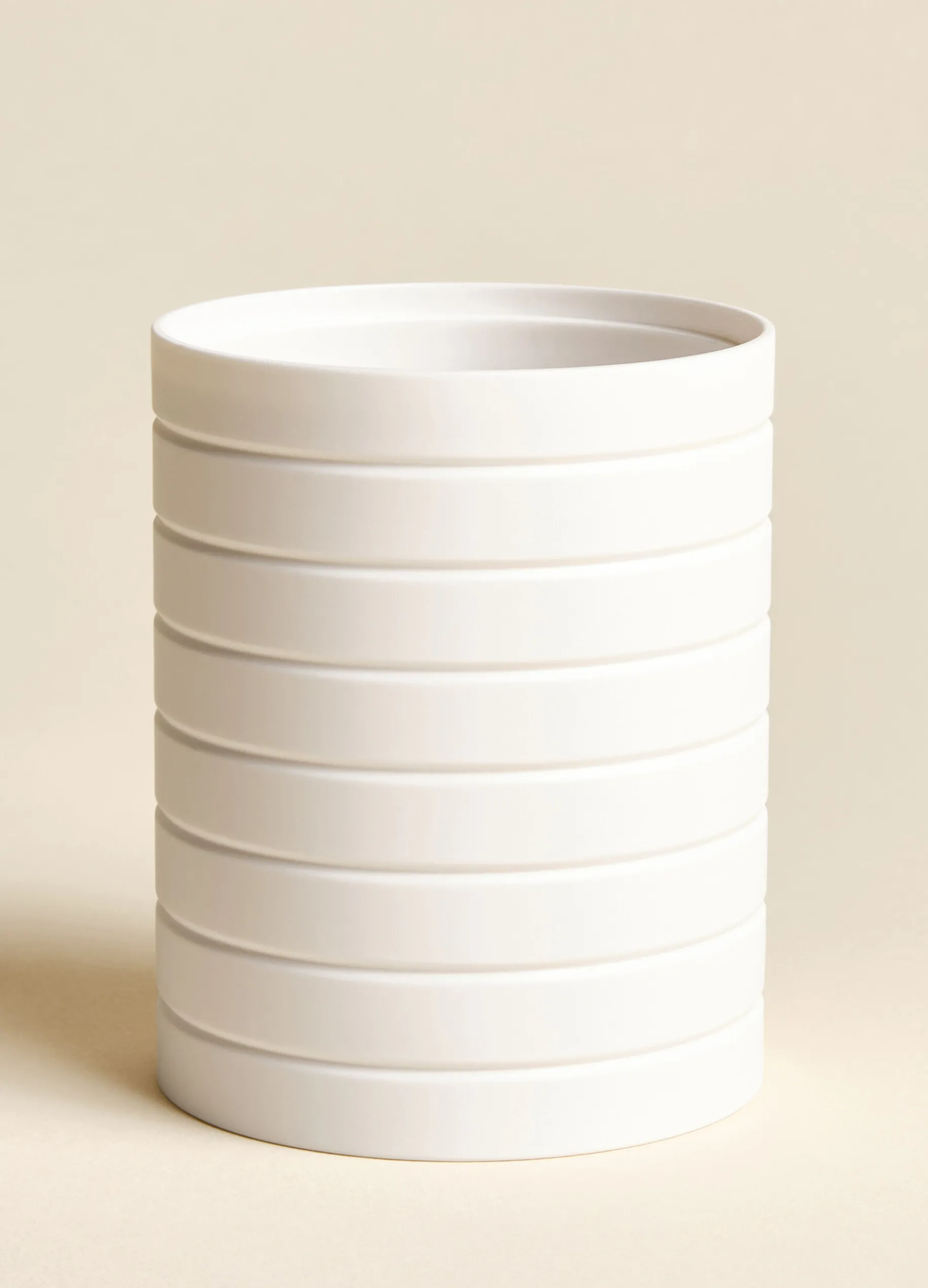 Porta spazzolino a righe in plastica