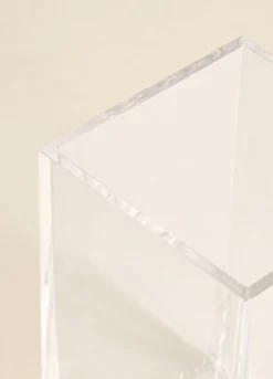 Porta spazzolino squadrato in plastica