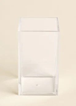 Porta spazzolino squadrato in plastica
