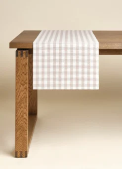 Runner in cotone a quadretti