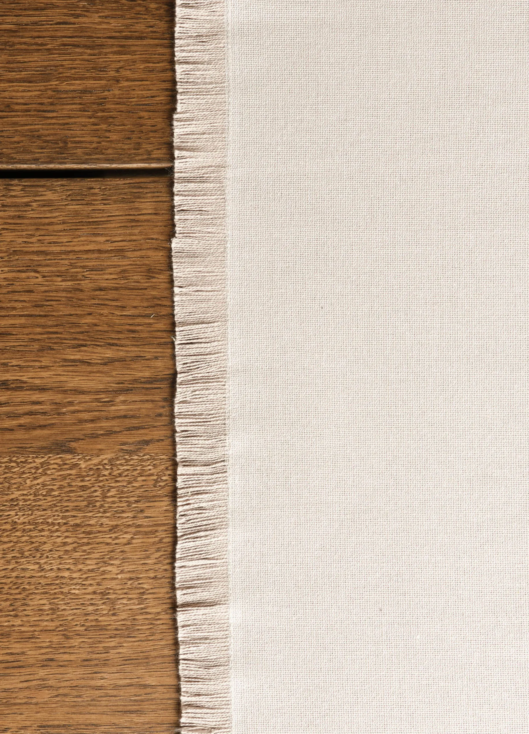 Runner in cotone con frange