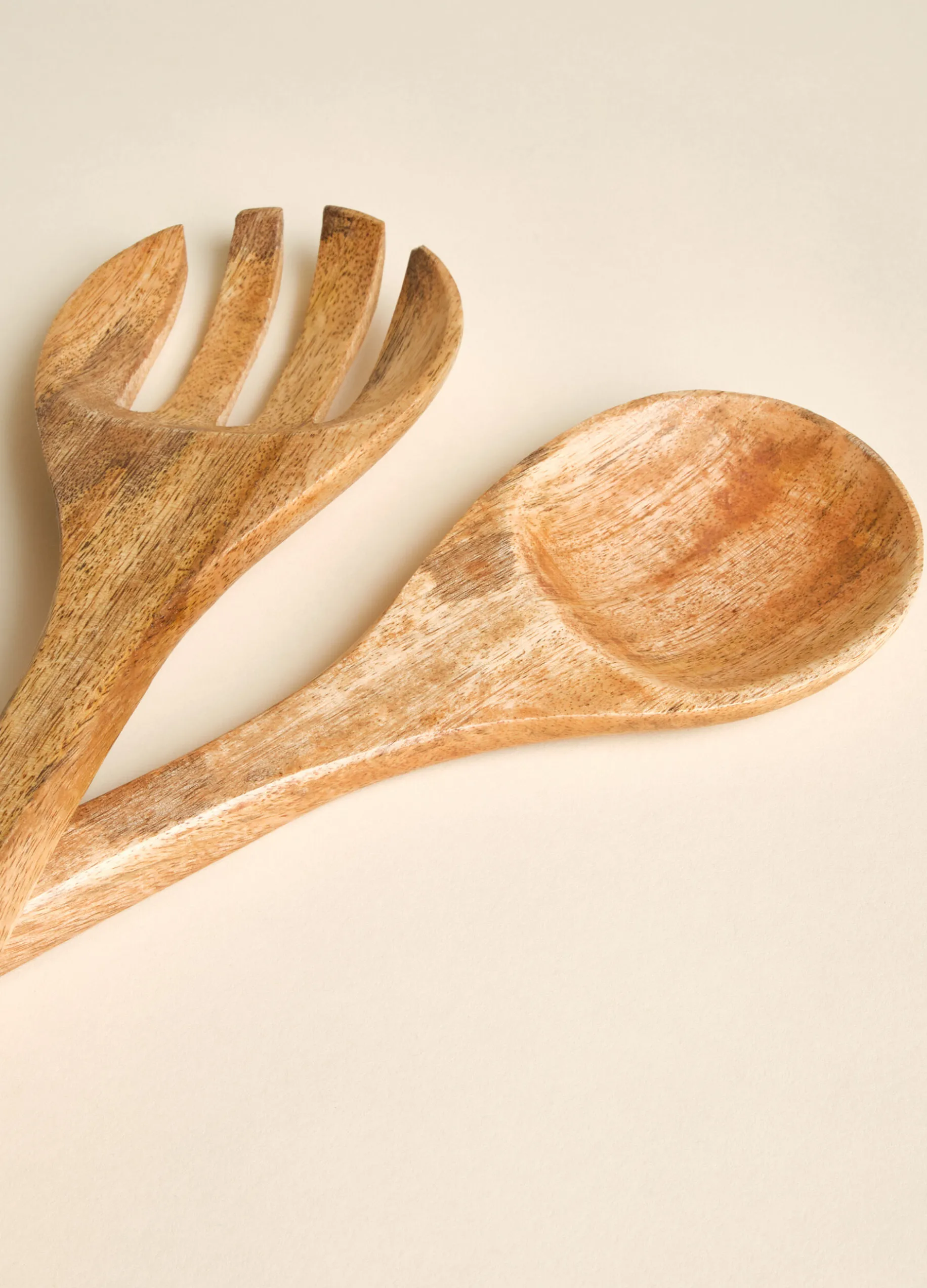 Set 2 cucchiai insalata in legno di mango