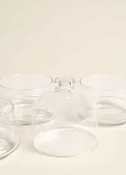 Set 4 pezzi patisserie in vetro