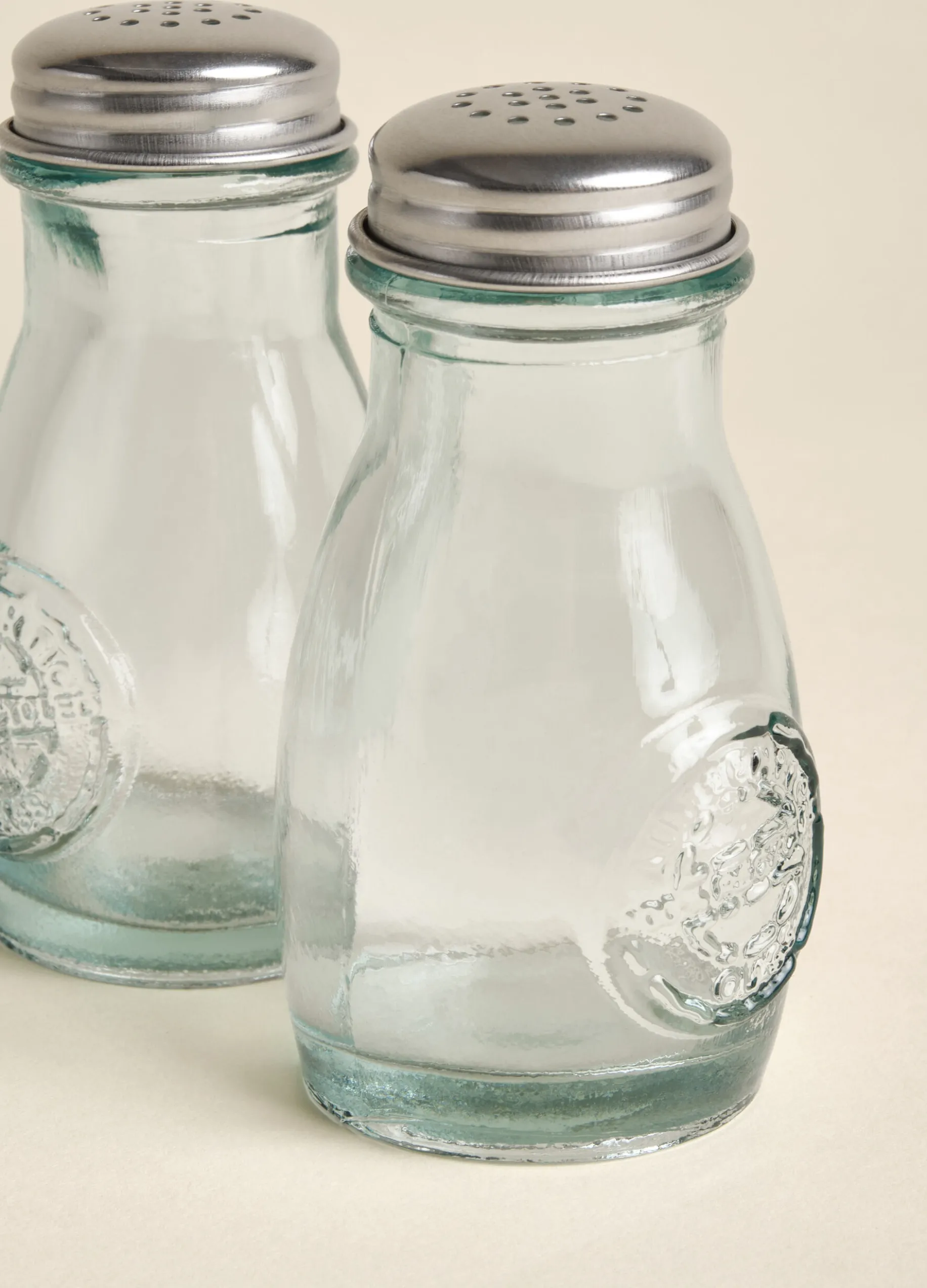 Set saliere + pepiera in vetro riciclato Made in Spagna