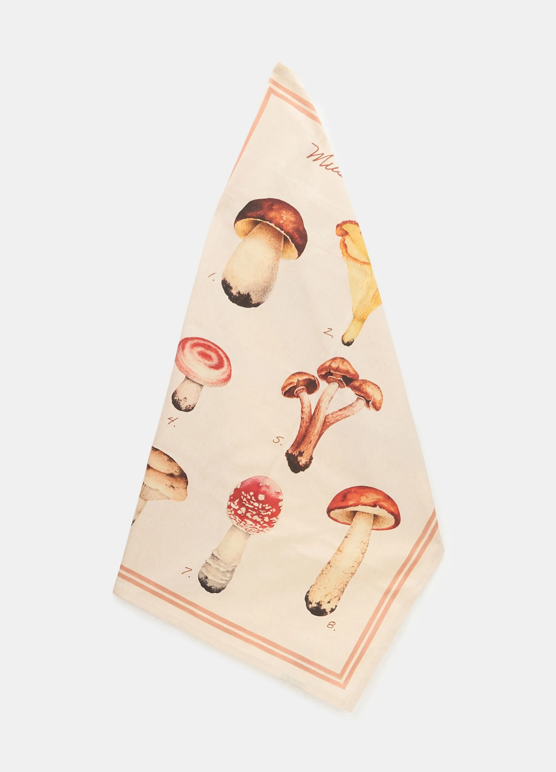 Strofinaccio con stampa funghi