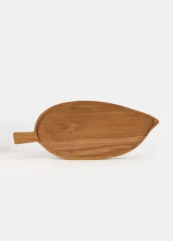 Tagliere da cucina grande a foglia in legno di acacia