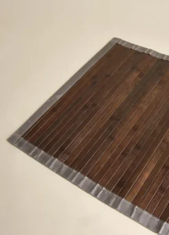 Tappeto grande da cucina in bambù con orlo