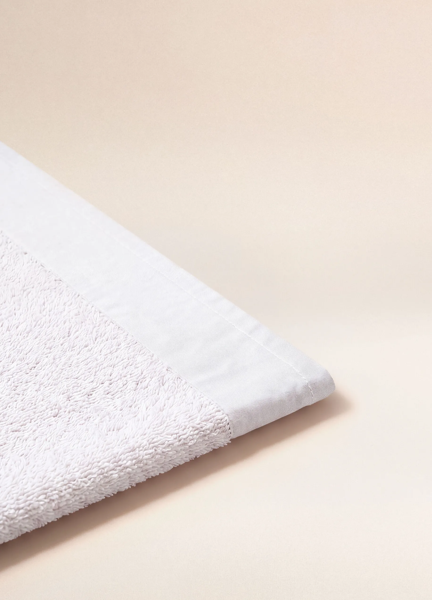Telo doccia in cotone con fascia liscia