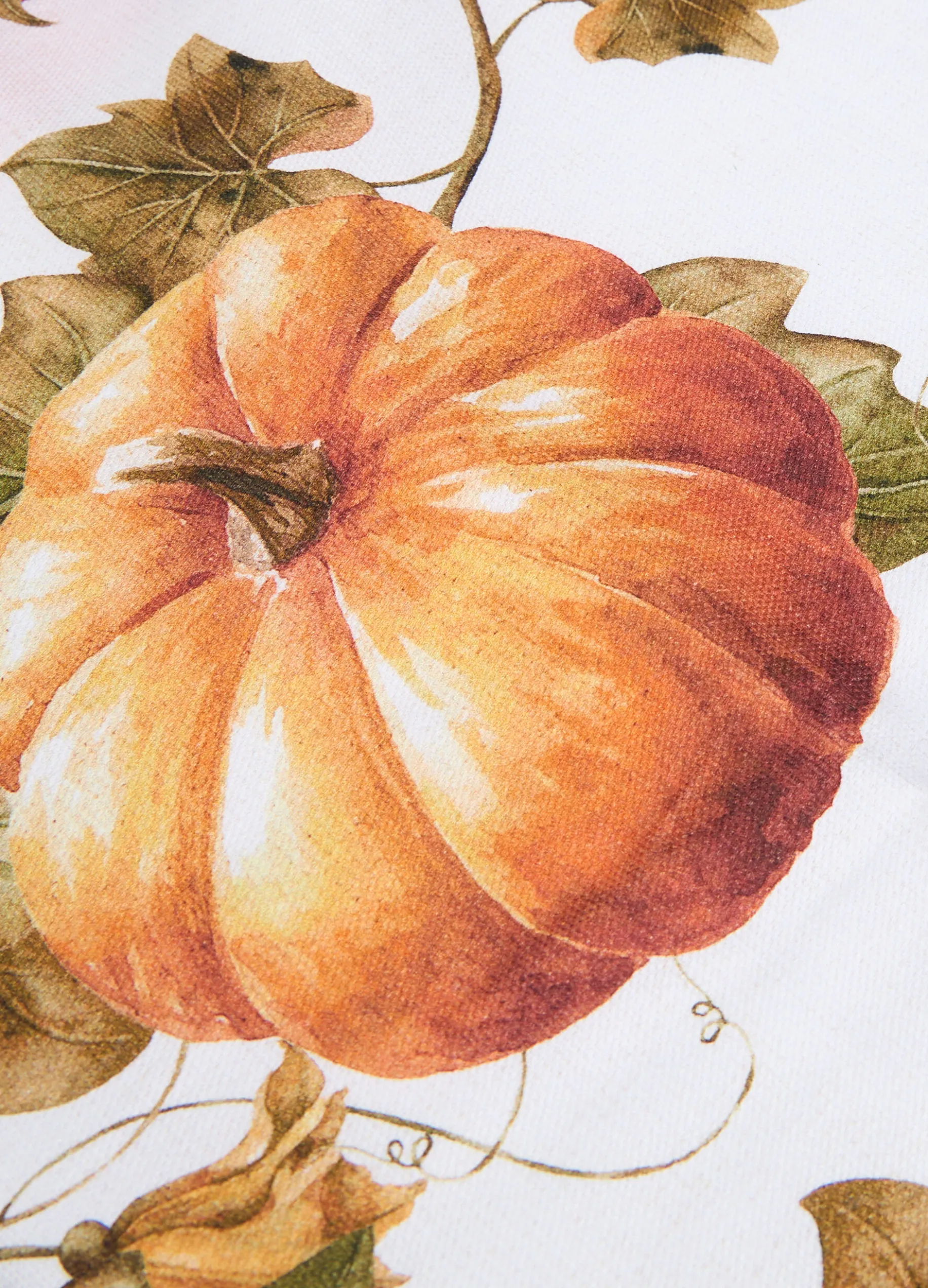 Tovaglia 10 posti in cotone con stampa zucche