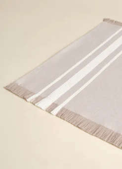 Tovaglietta americana in cotone con frange