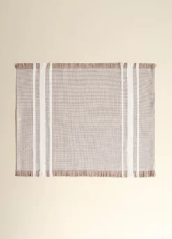 Tovaglietta americana in cotone con frange