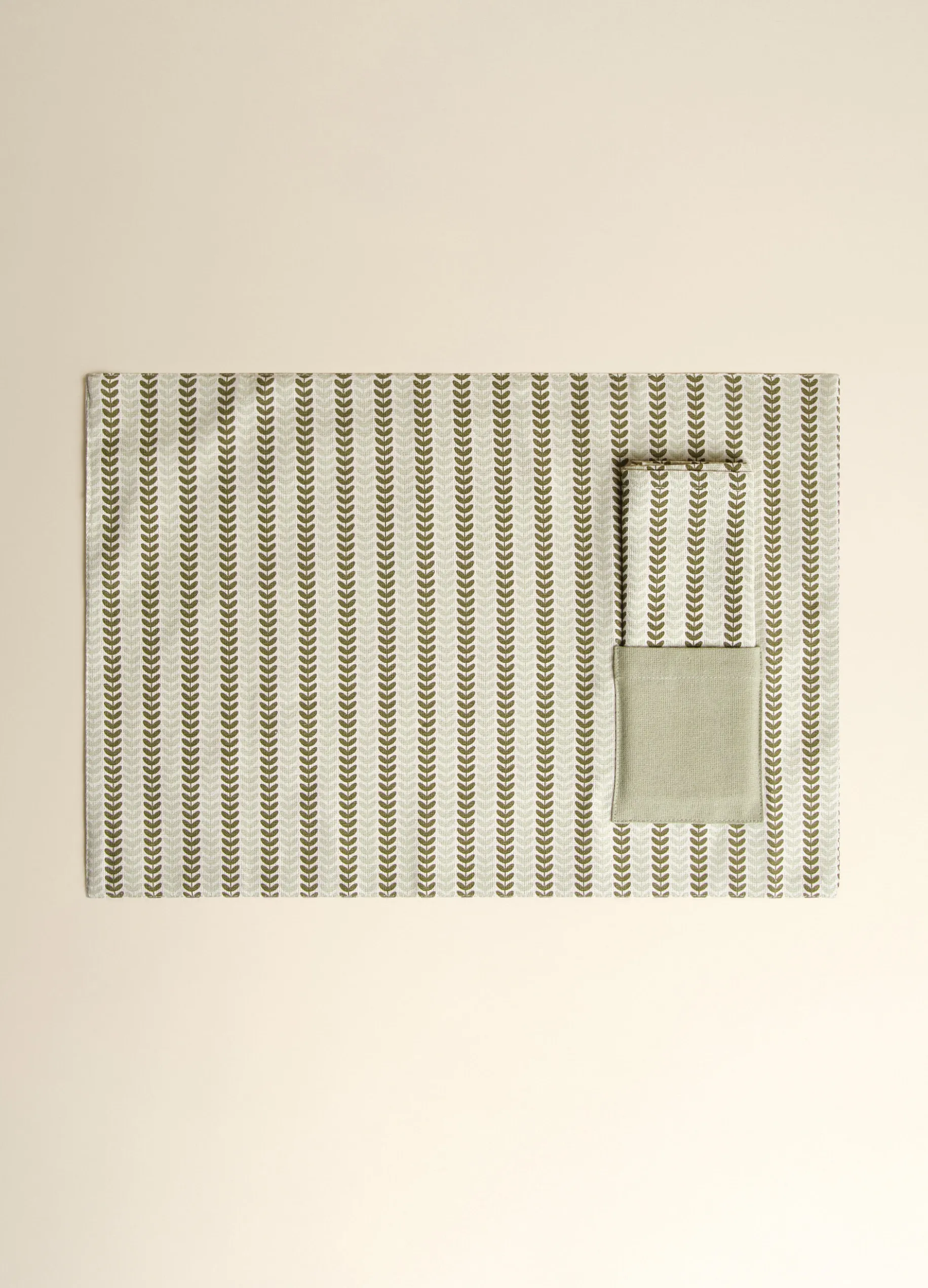 Tovaglietta in cotone bio con fazzoletto