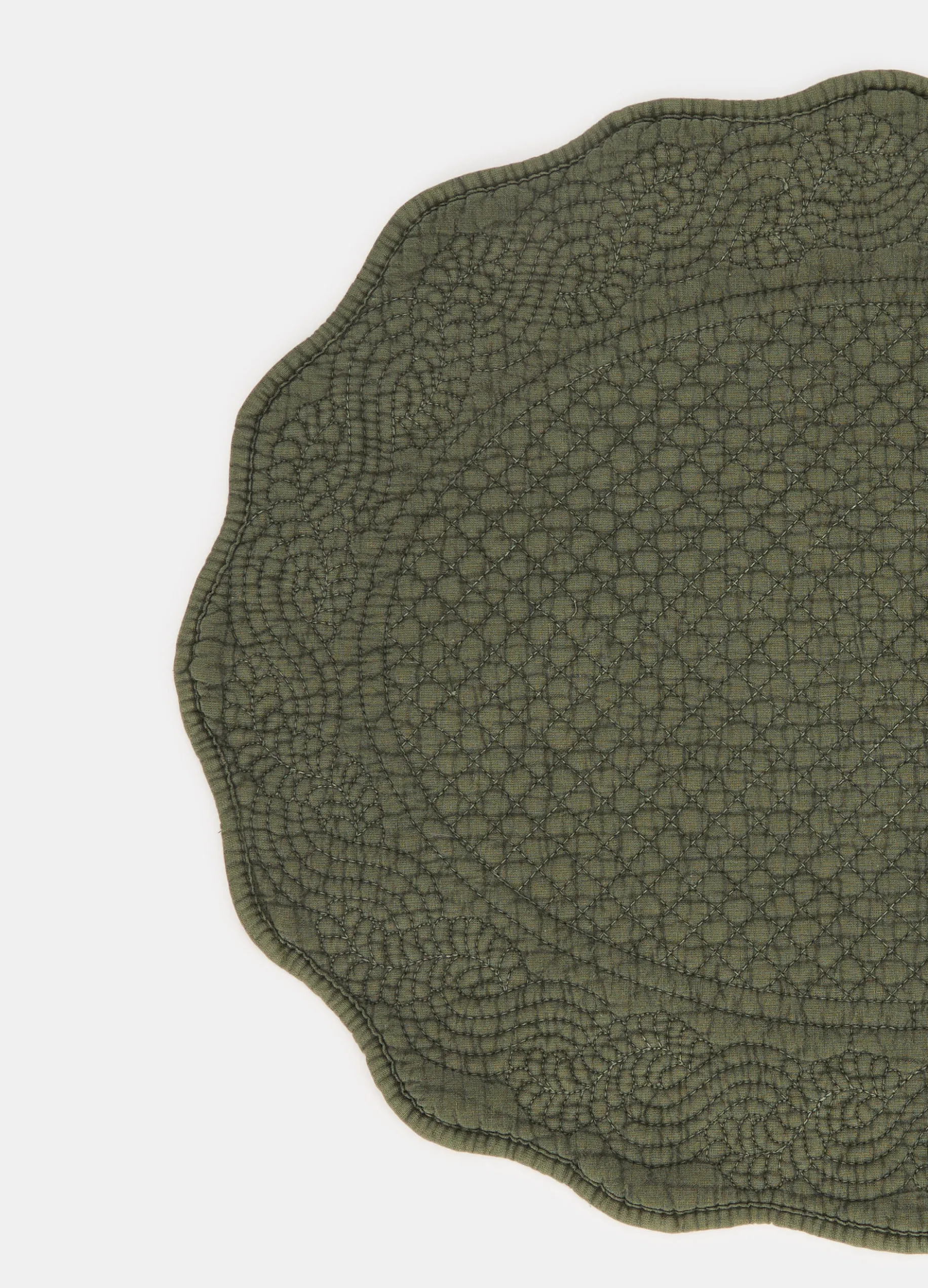 Tovaglietta ricamata in cotone lavato