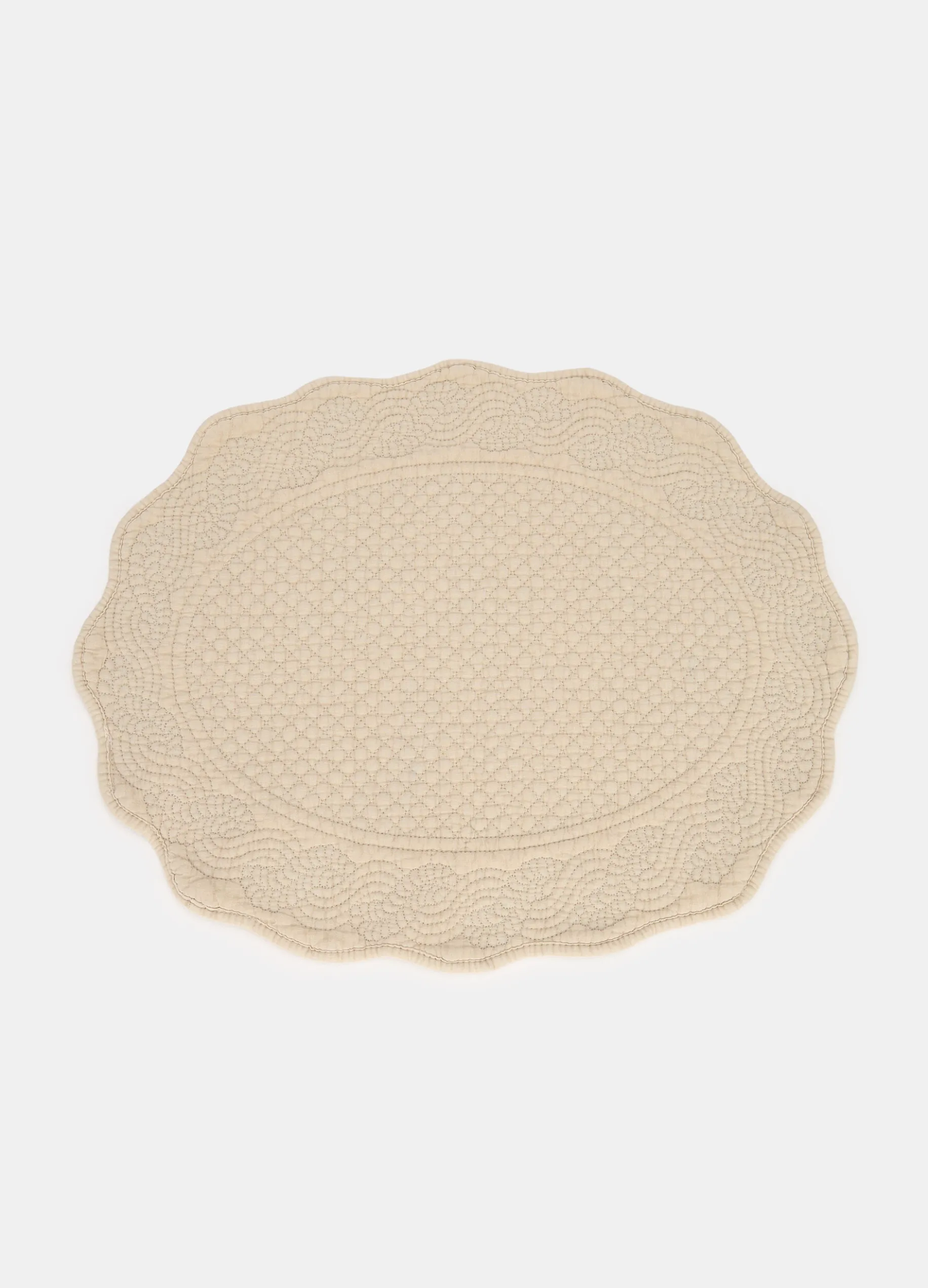 Tovaglietta ricamata in cotone lavato