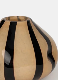 Vaso in vetro a righe piccolo