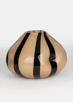 Vaso in vetro a righe piccolo